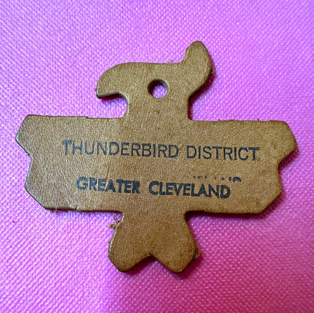 Boy Scouts Thunderbird District Greater Cleveland Leather Token Charm